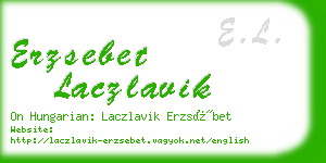 erzsebet laczlavik business card